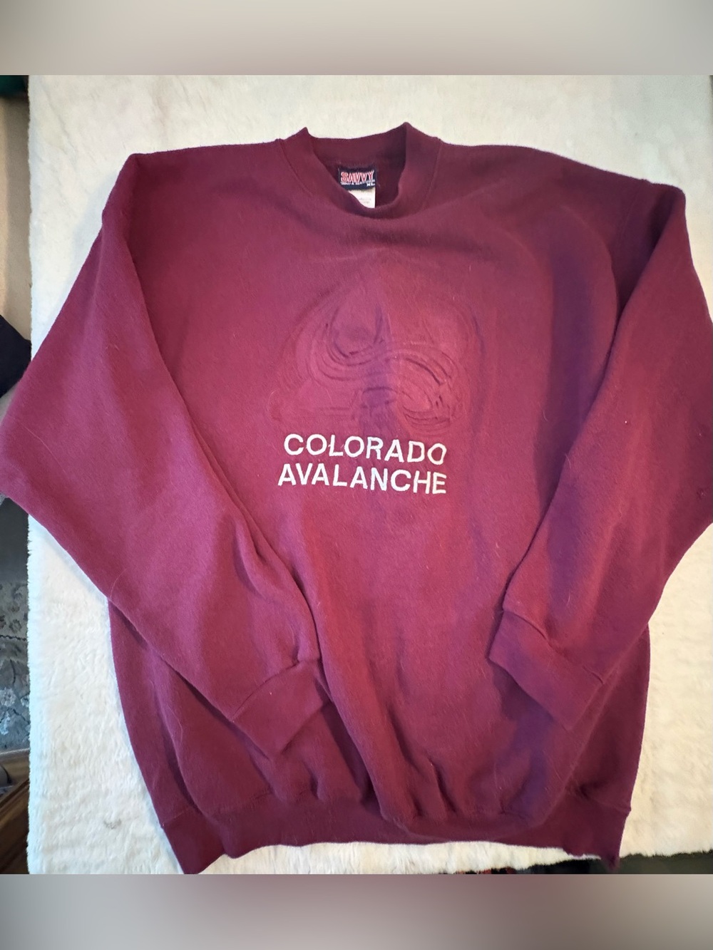 Savvy Burgundy Colorado Avalanche Pullover Sweatshirt